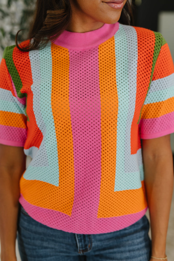 Sunset Stitch Knit Top - 4/9