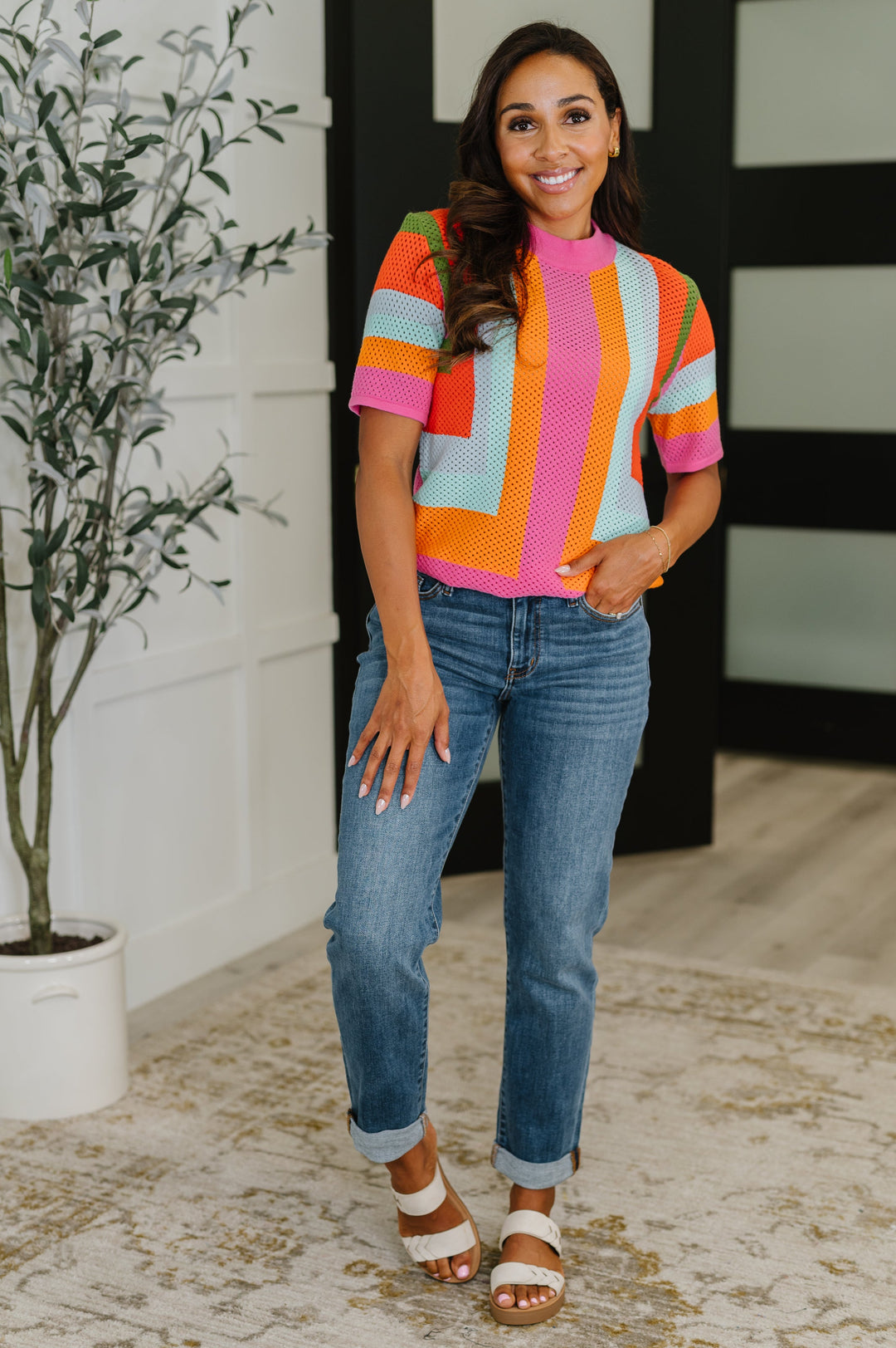 Sunset Stitch Knit Top - 4/9