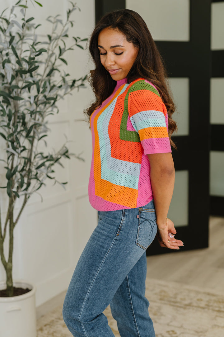Sunset Stitch Knit Top - 4/9