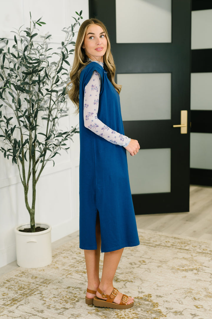 Sweet Like That Casual Dress in Light Navy - 4/29