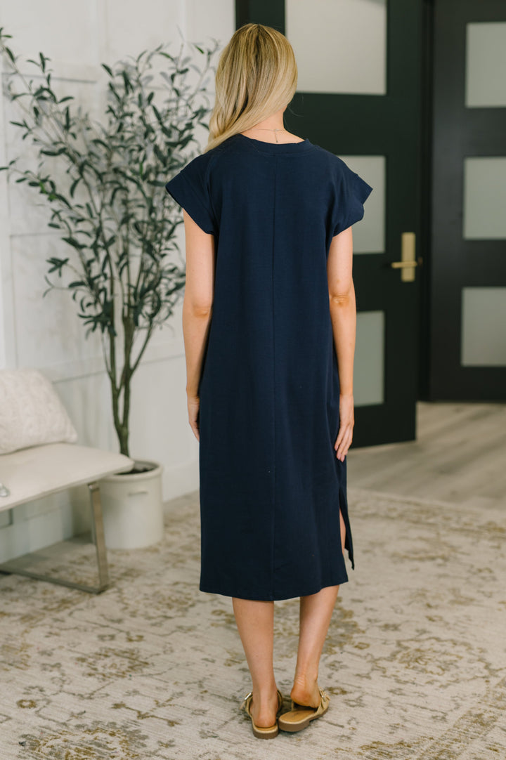 Sweet Like That Casual Dress in Navy - 4/29