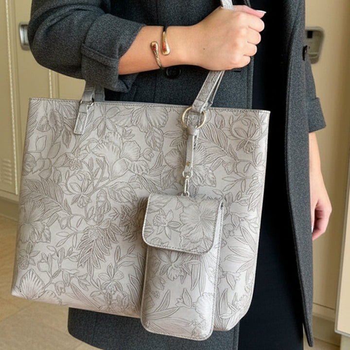 JULY PREORDER: Floral Tote W/Crossbody by Save The Girls (Ships in 2-3 Weeks)