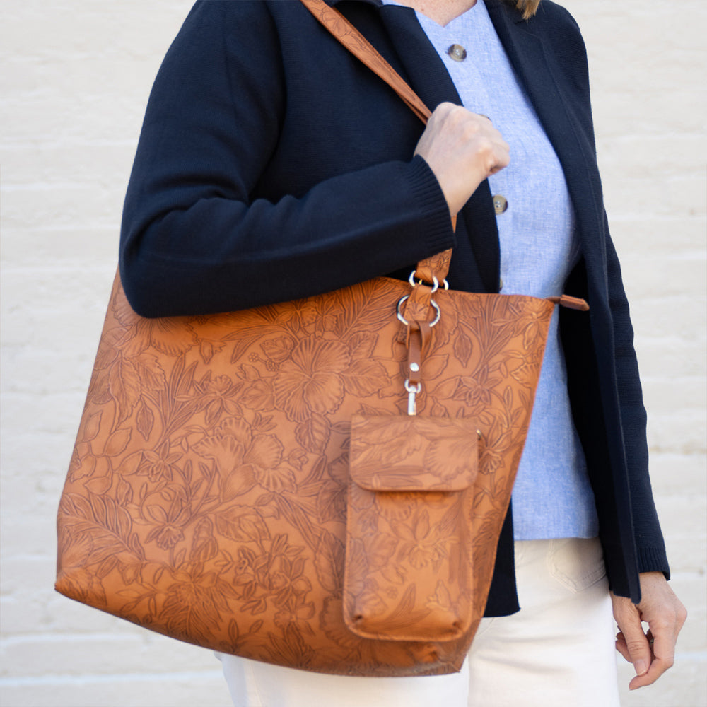 JULY PREORDER: Floral Tote W/Crossbody by Save The Girls (Ships in 2-3 Weeks)