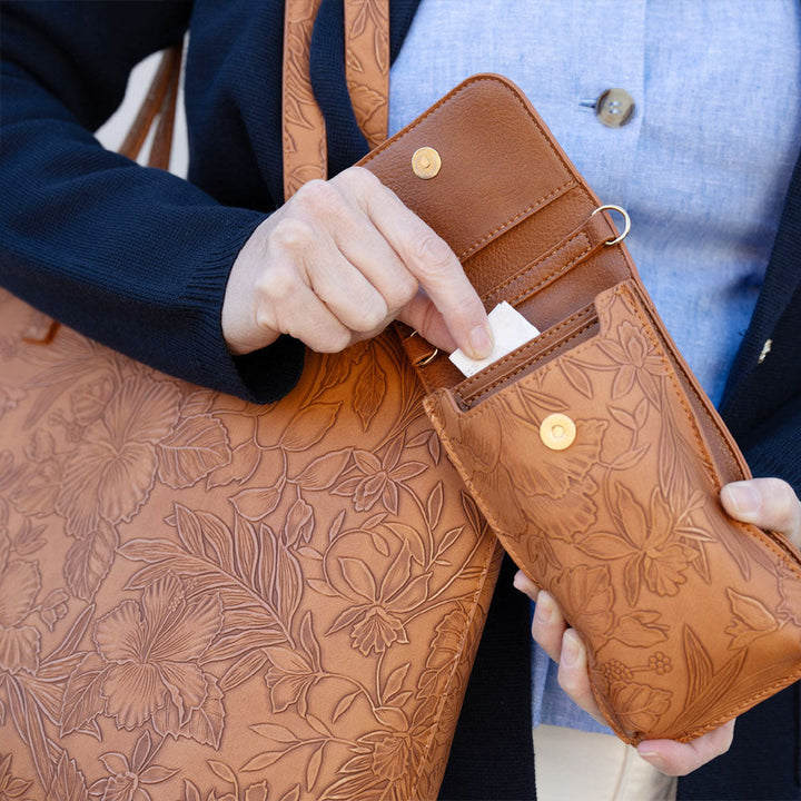JULY PREORDER: Floral Tote W/Crossbody by Save The Girls (Ships in 2-3 Weeks)