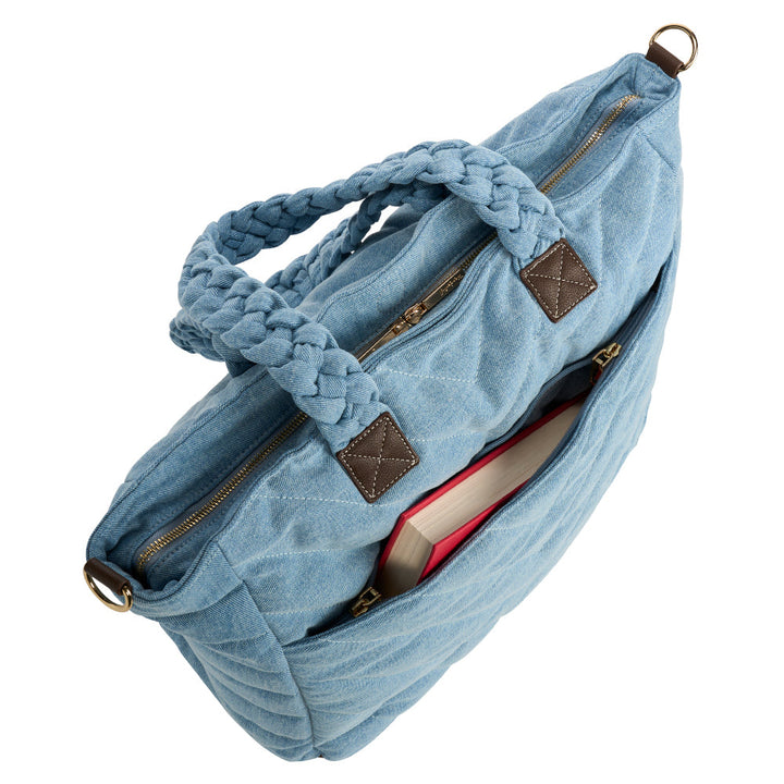 JUNE MARKET: Denim Quilted HydroTote® by Wanderfull (Ships in 2-3 Weeks)
