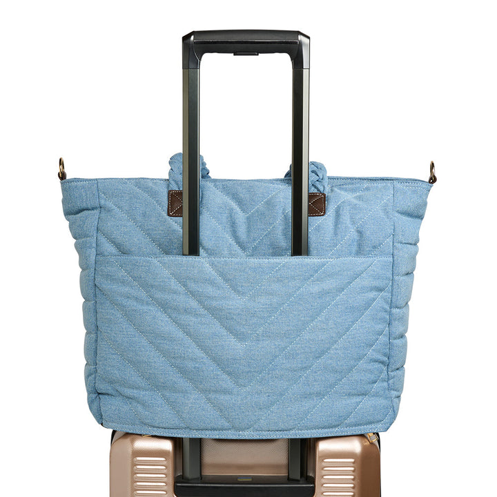 JUNE MARKET: Denim Quilted HydroTote® by Wanderfull (Ships in 2-3 Weeks)