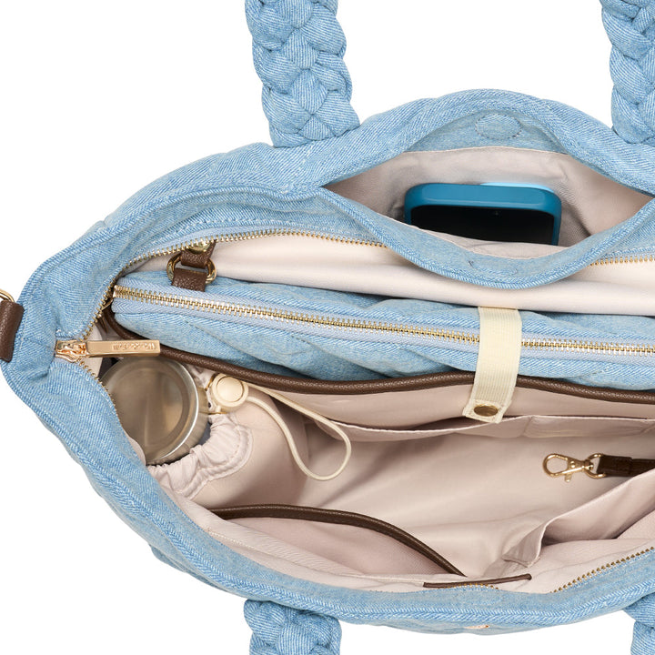 JUNE MARKET: Denim Quilted HydroTote® by Wanderfull (Ships in 2-3 Weeks)