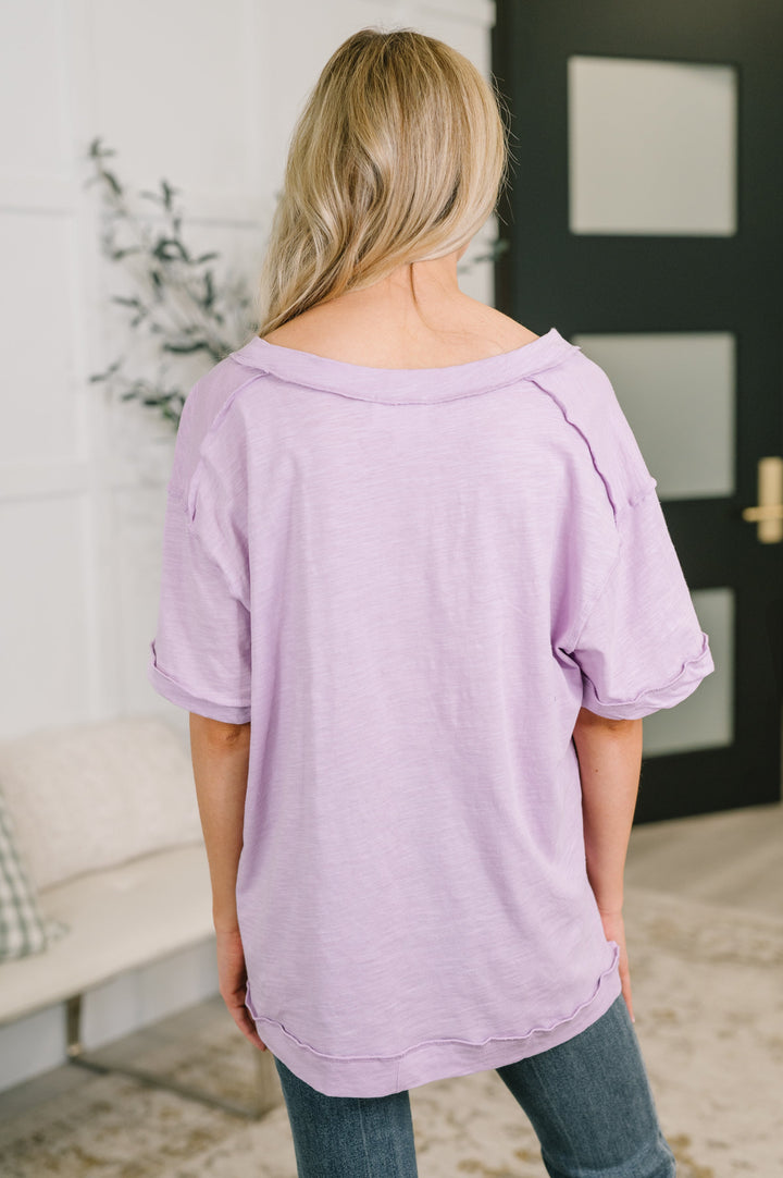 Thanks To You Relaxed Tee in Lilac - 6/2