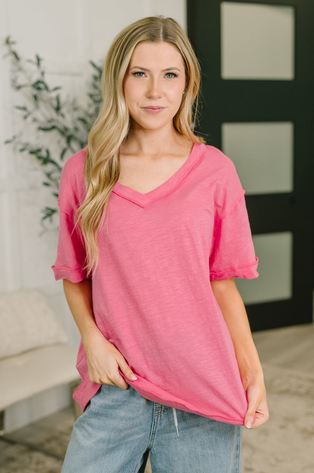 Thanks To You Relaxed Tee in Pink - 6/2