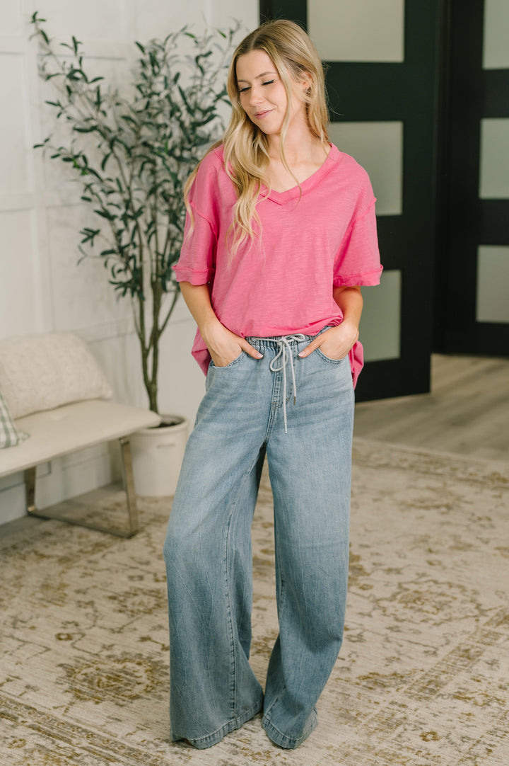 Thanks To You Relaxed Tee in Pink - 6/2