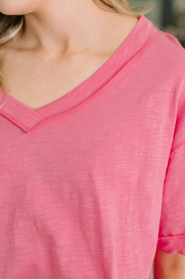 Thanks To You Relaxed Tee in Pink - 6/2