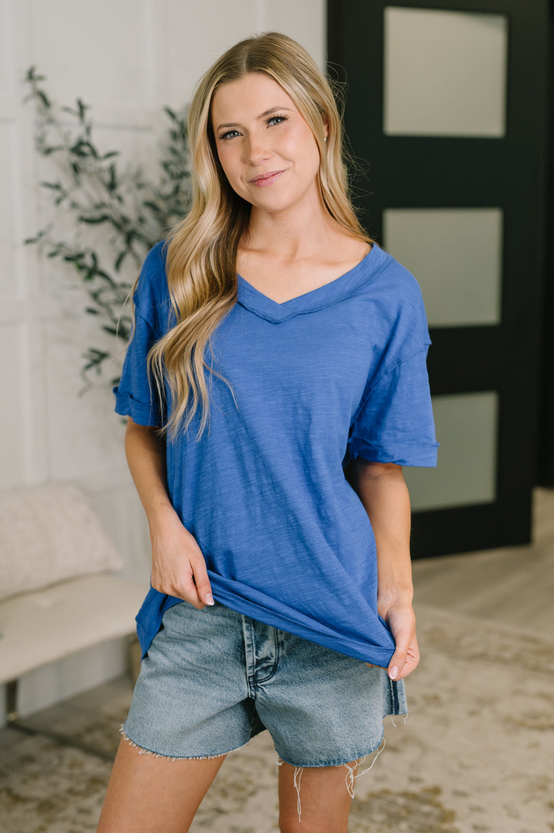 Thanks To You Relaxed Tee in Royal Blue - 6/2