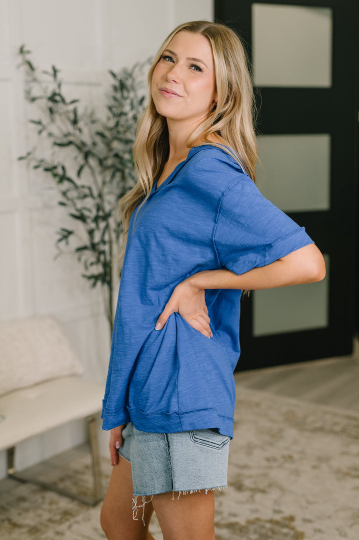 Thanks To You Relaxed Tee in Royal Blue - 6/2