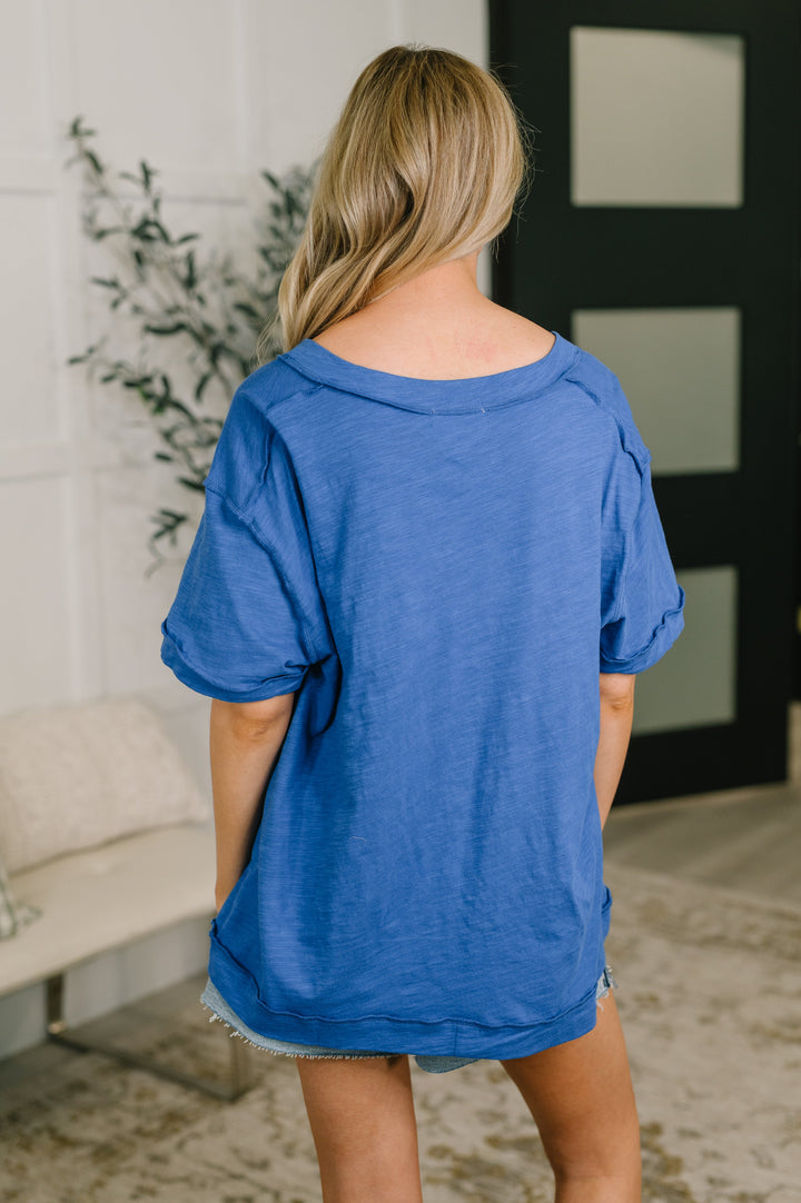 Thanks To You Relaxed Tee in Royal Blue - 6/2
