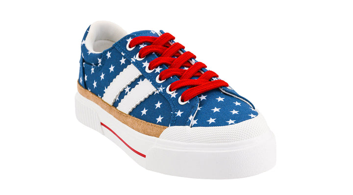 That's Her Sneakers - Blue with White Stars by Corkys