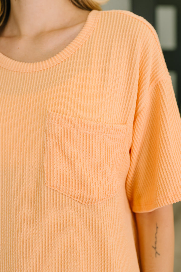 The Go-To Tee in Apricot Bliss - 4/16