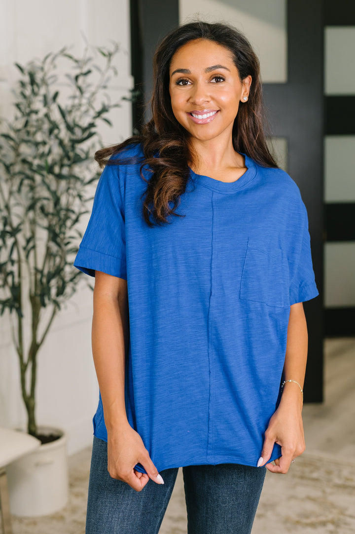 The Layback Relaxed Basic Tee in Royal Blue - 7/24