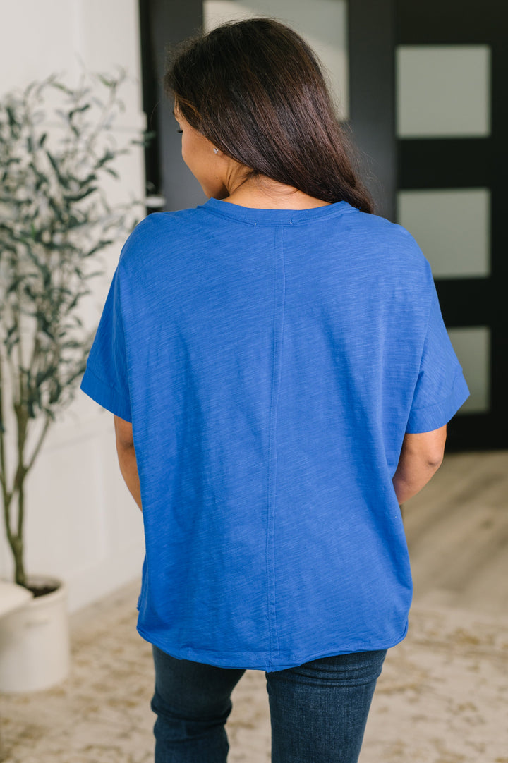 The Layback Relaxed Basic Tee in Royal Blue - 7/24