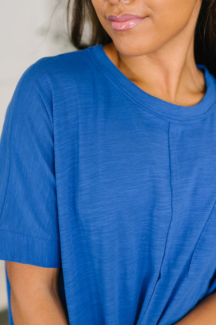The Layback Relaxed Basic Tee in Royal Blue - 7/24
