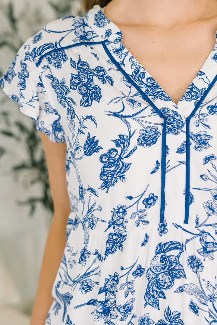 The Missing Piece Tiered Flutter Sleeve Dress - 5/11