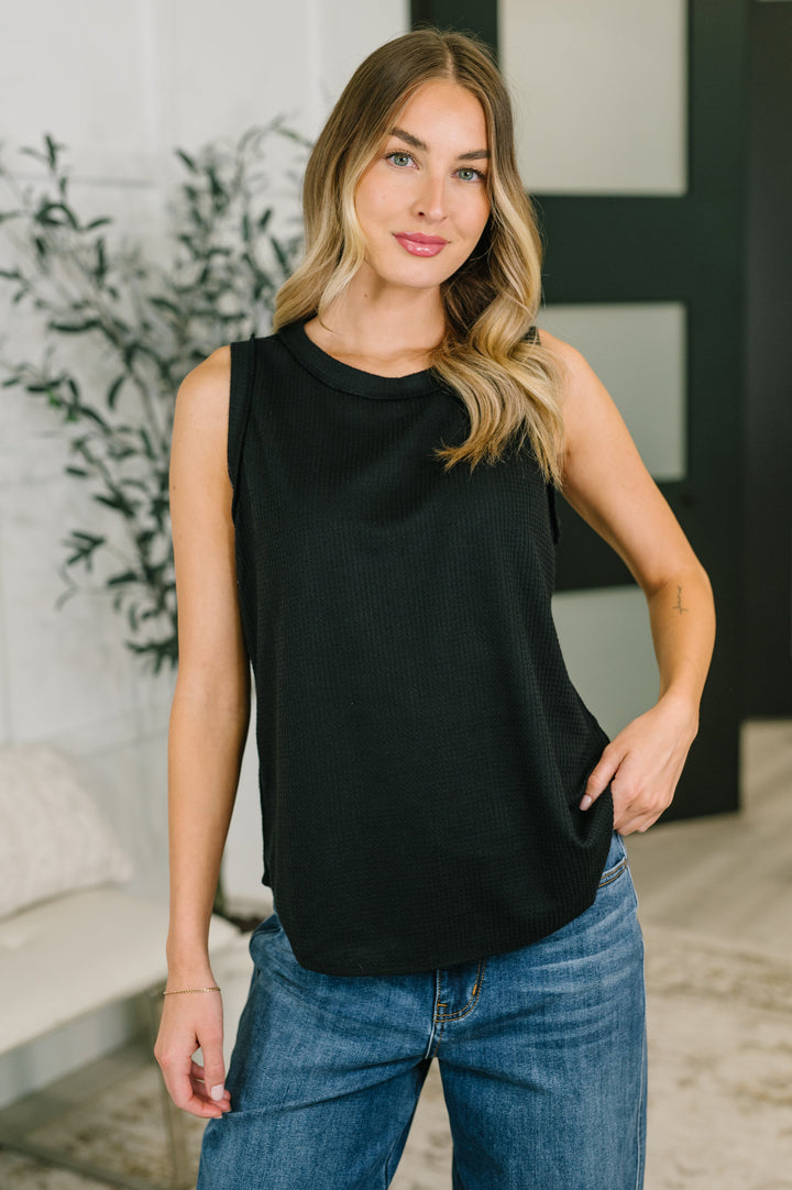 Thread Theory Round Neck Tank in Black - 6/12