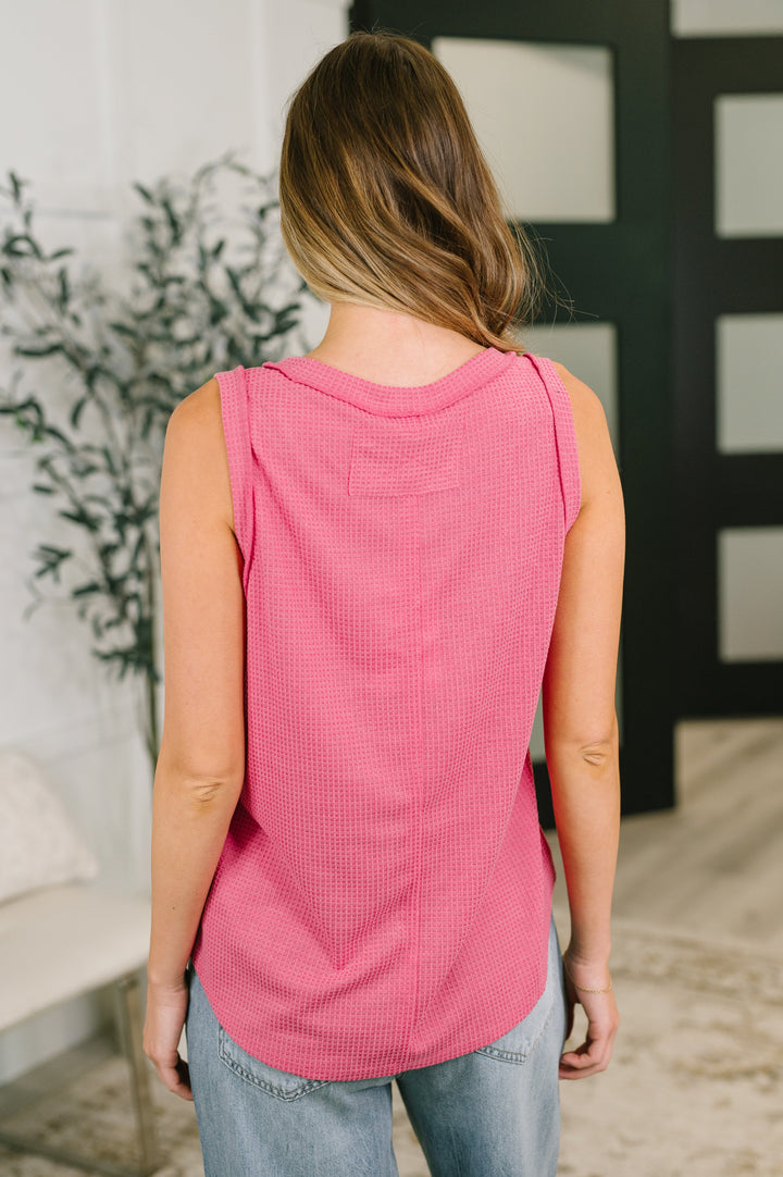 Thread Theory Round Neck Tank in Pink - 6/12