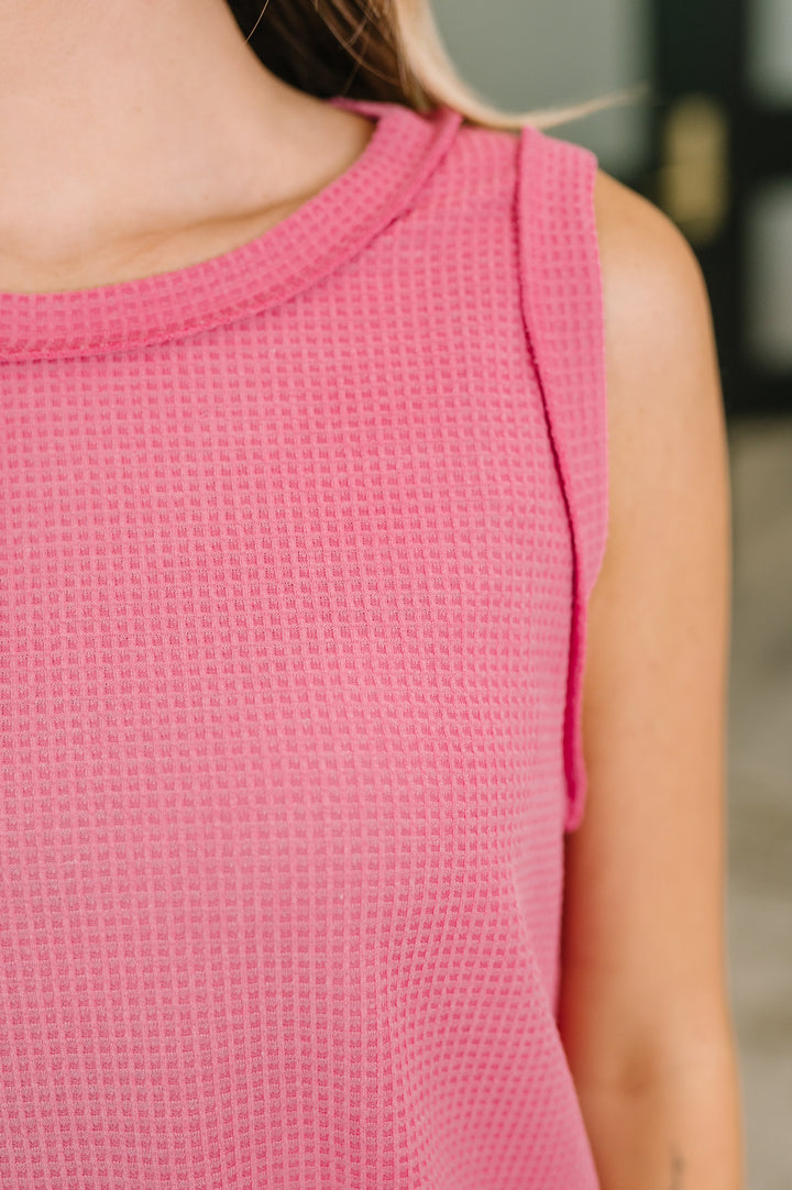 Thread Theory Round Neck Tank in Pink - 6/12