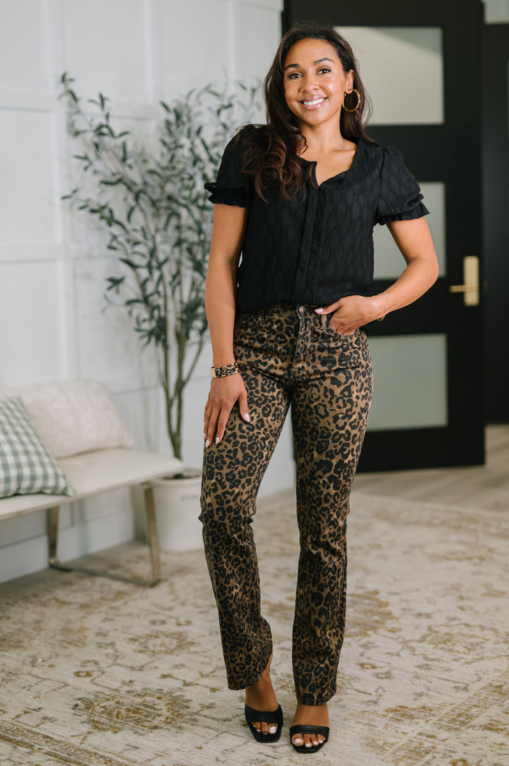 To Call My Own Textured Blouse in Black - 5/25