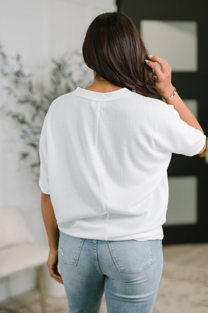 Together We're Unlimited Basic V-Neck Tee in Ivory - 5/5