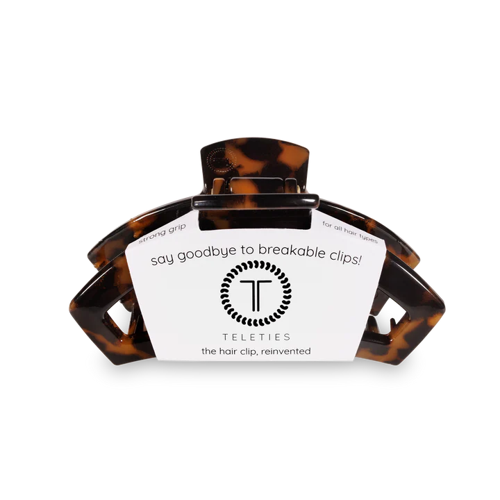 Medium Teleties Open Claw Clip - Tortoise