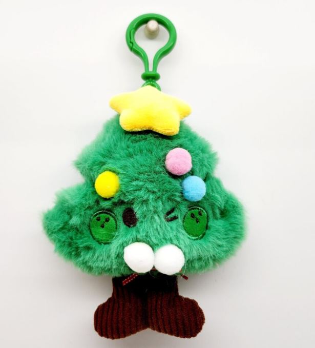Christmas Tree Fuzzy Keychain & Bag Charm