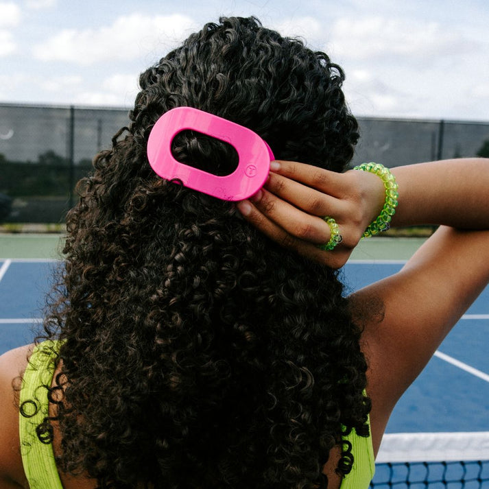 Large Teleties Flat Oval Clip - Tropical Punch