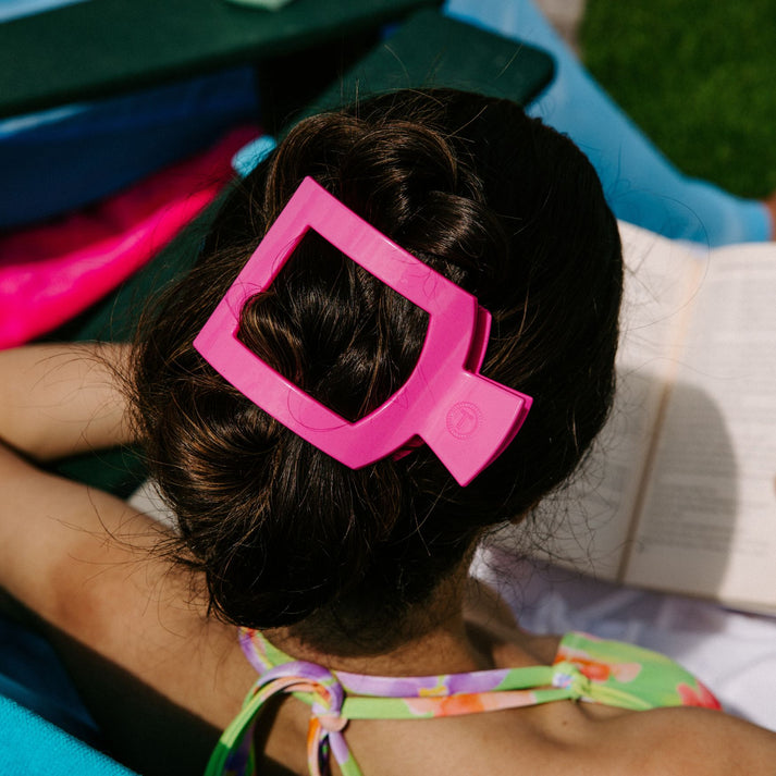 Large Teleties Flat Square Clip - Tropical Punch