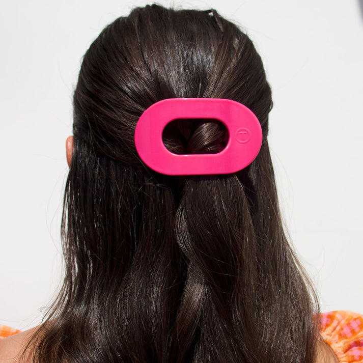 Small Teleties Flat Oval Clip - Tropical Punch