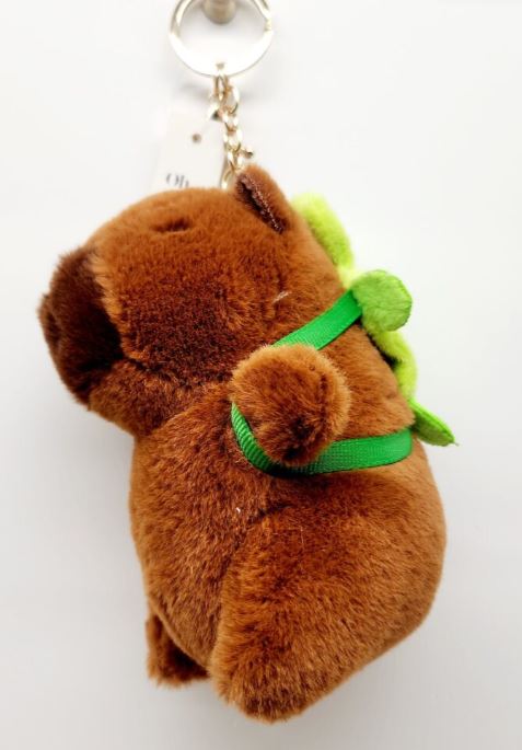 Capybara With Turtle Backpack Keychain & Bag Charm