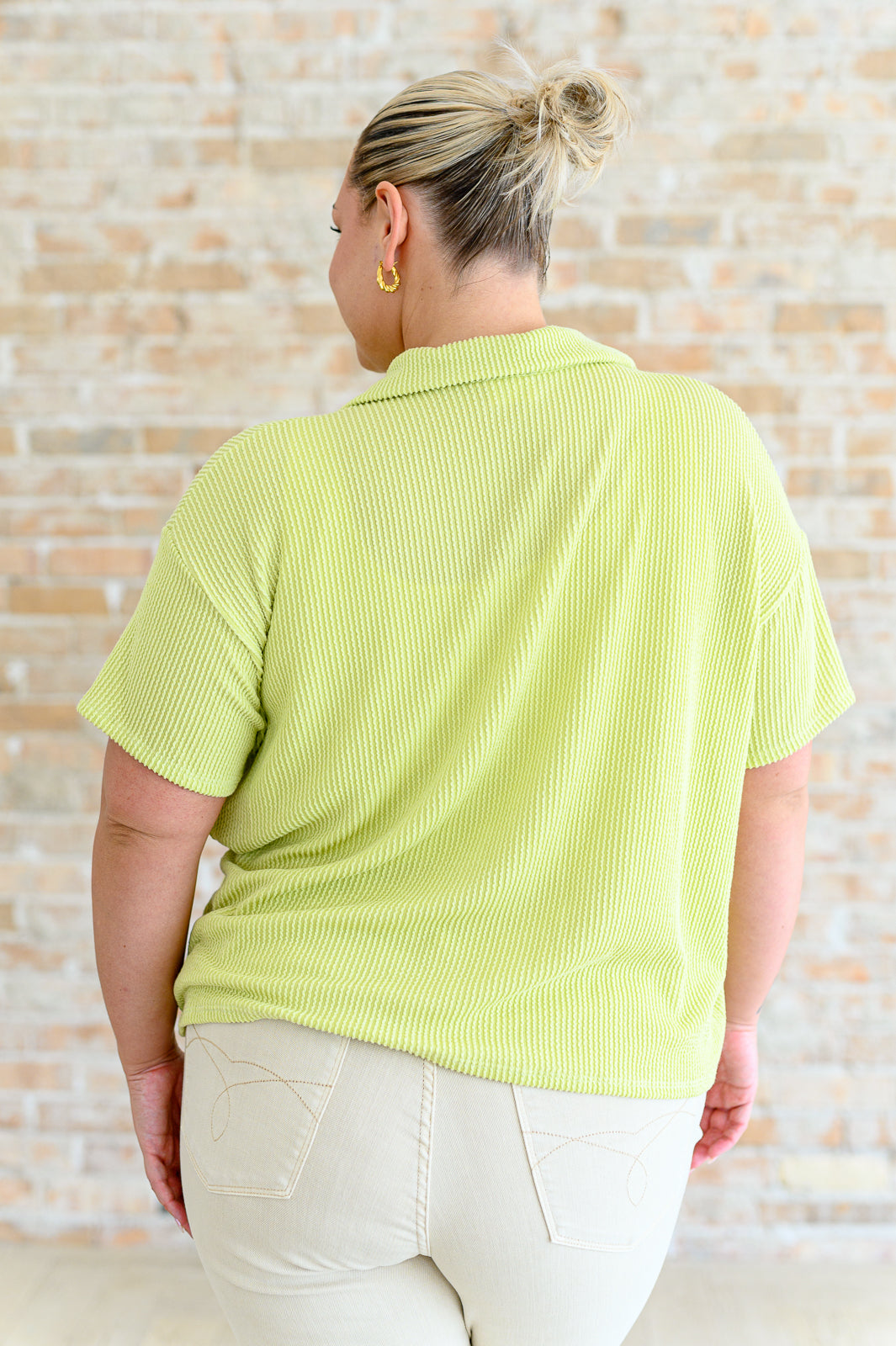 Two's Company Ribbed Button Down - 3/12