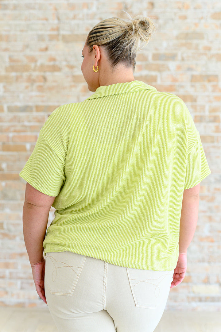 Two's Company Ribbed Button Down - 3/12