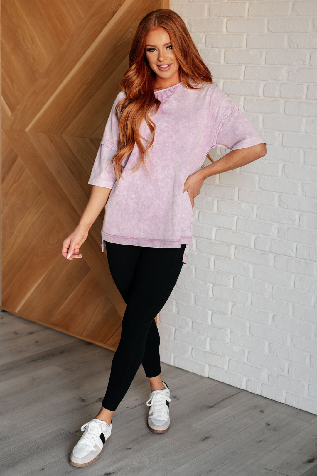 Unbothered Mineral Wash Top in Orchid Petal - 6/15