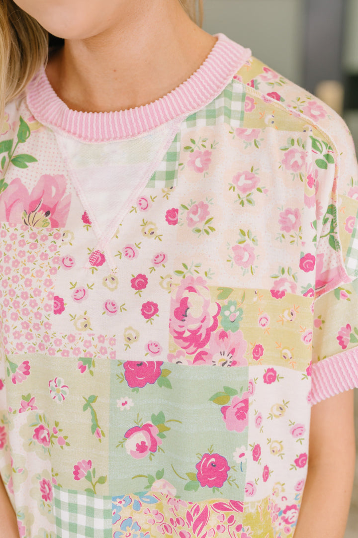 Until Tomorrow Patchwork Relaxed Tee - 6/19