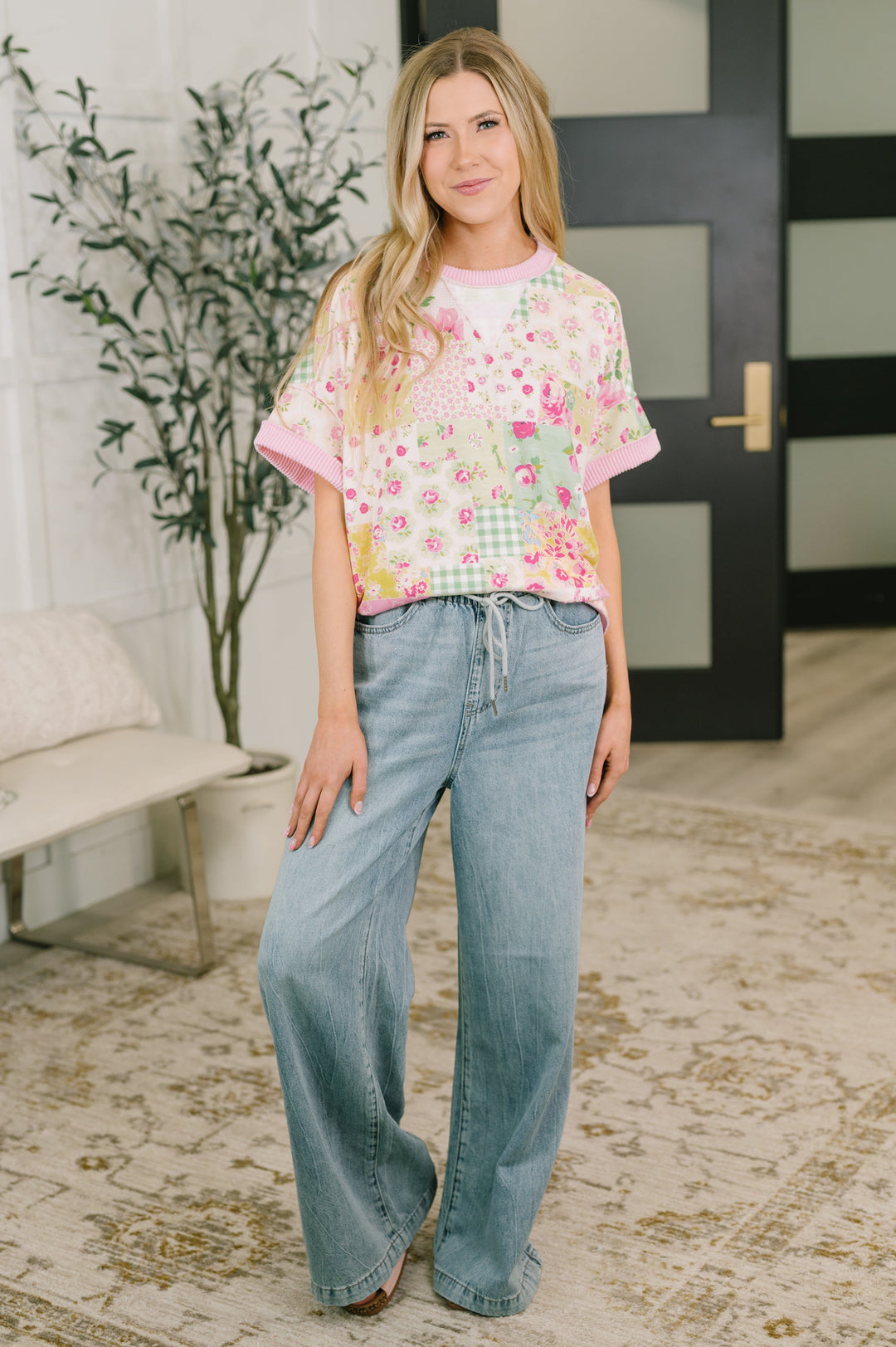 Until Tomorrow Patchwork Relaxed Tee - 6/19