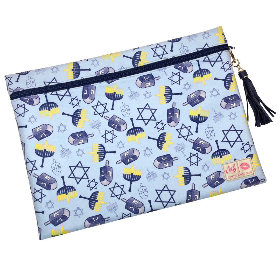 Frosted Dreidel Blue Hanukkah Print by Makeup Junkie (Ships in 4-5 Weeks)