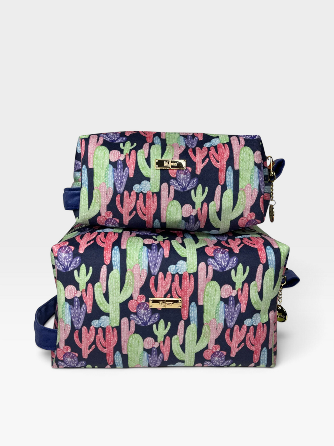 Pastel Cactus Bobbie Bags by Makeup Junkie (Ships in 3-4 Weeks)