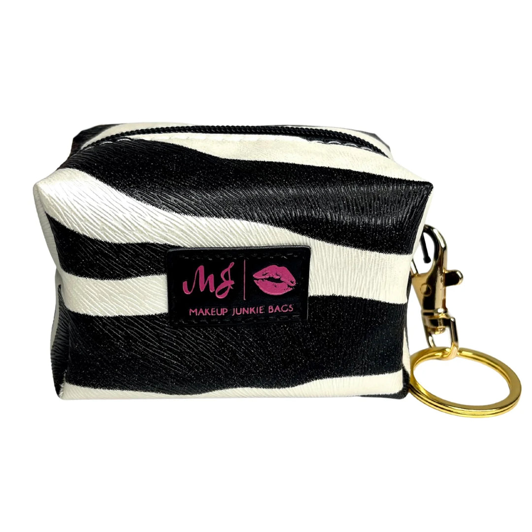 Wild Side Zebra Bitty Bobbie by Makeup Junkie Bags (SEPT ARRAY: Ships in 4-5 Weeks)