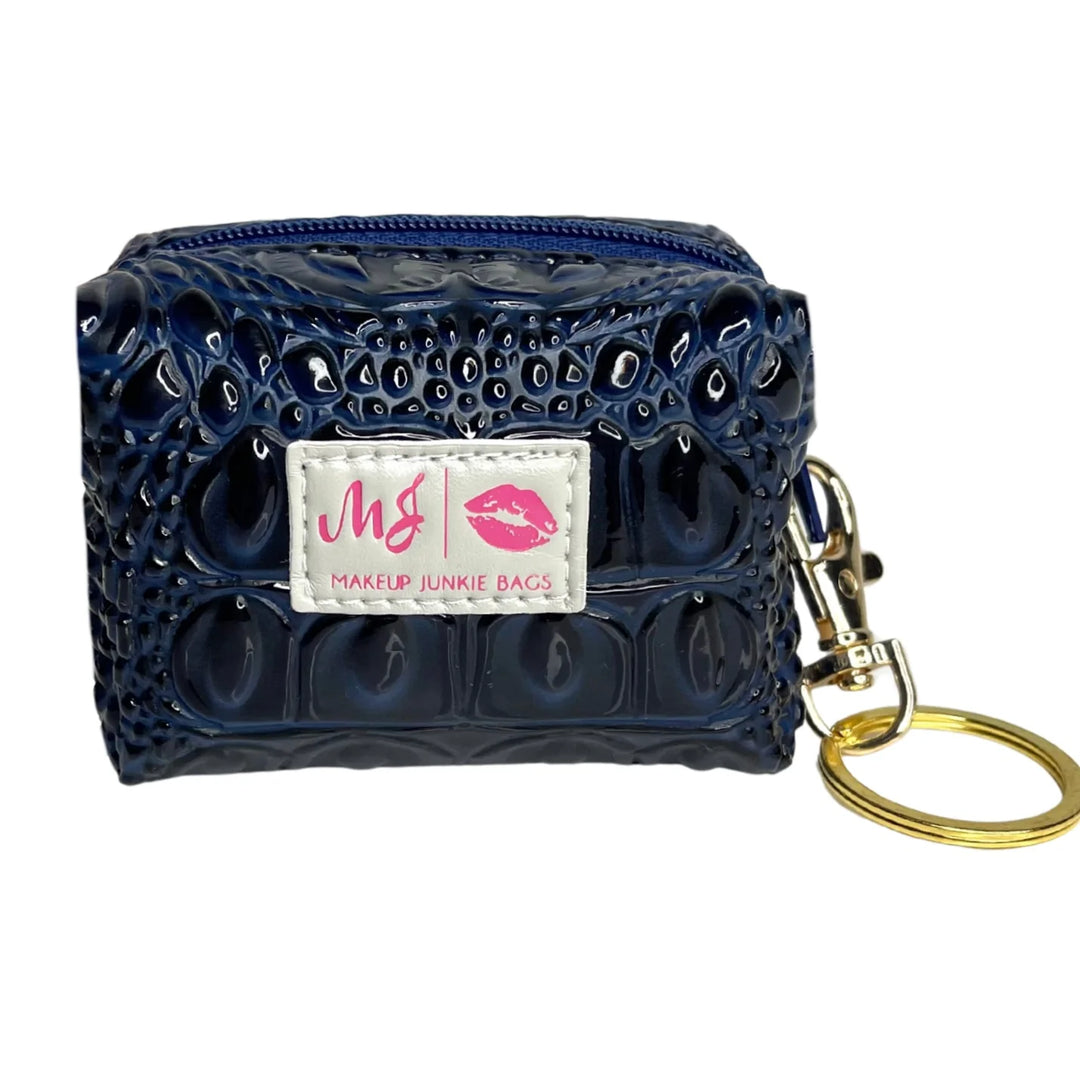 Bubble Gator Navy Bitty Bobbie by Makeup Junkie Bags (SEPT ARRAY: Ships in 4-5 Weeks)