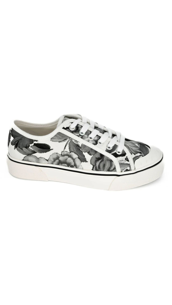 Waiting List Sneakers - Gray Floral by Corkys