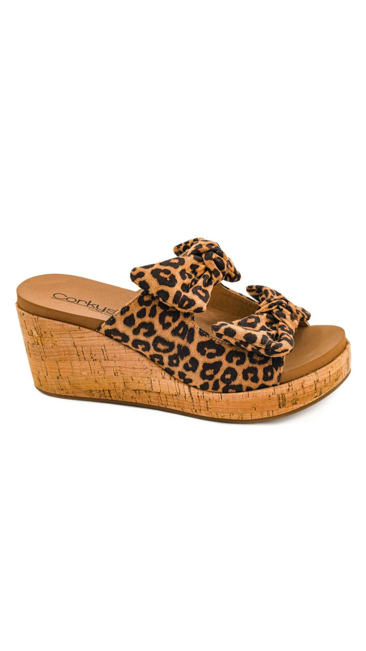 Bowed Up Wedge - Leopard by Corkys