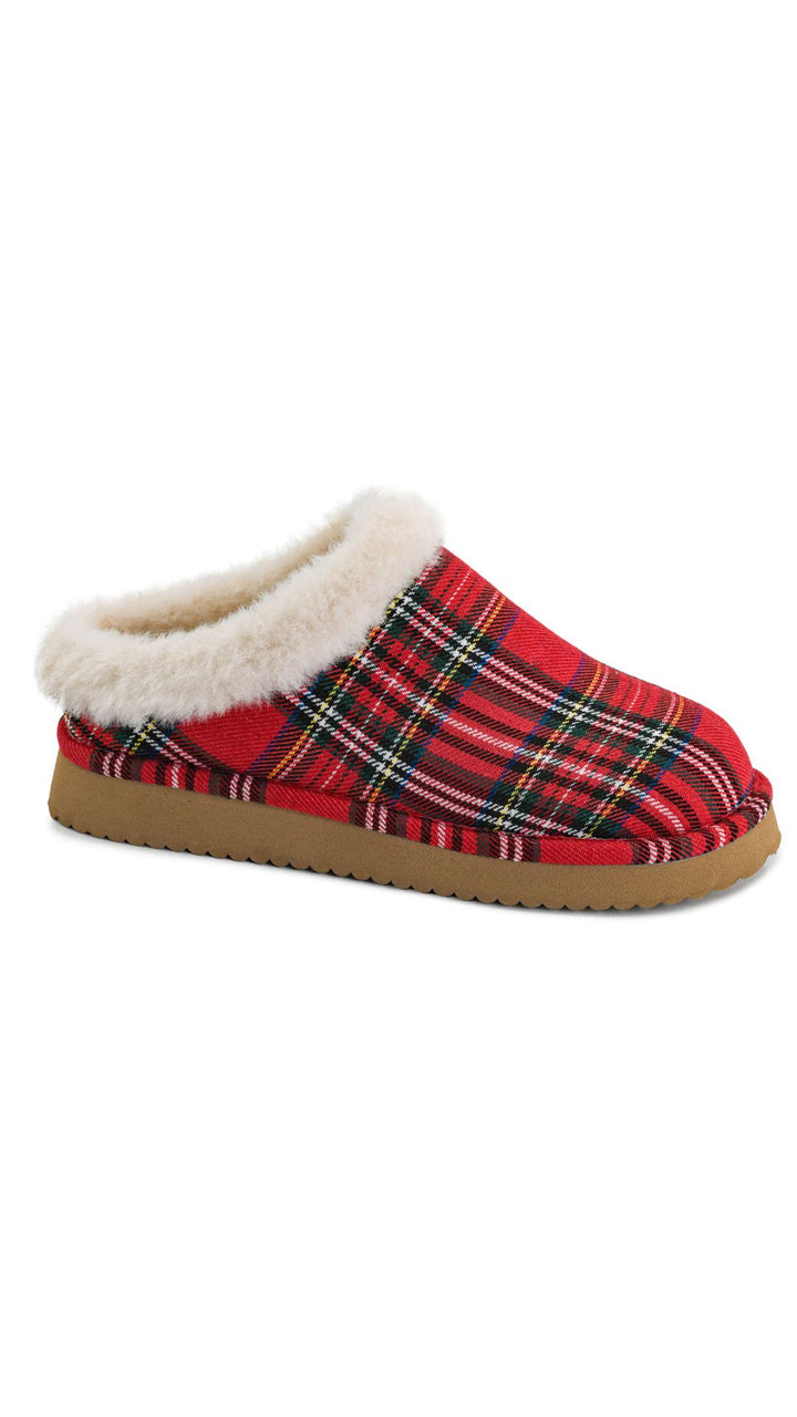 Sleepyhead Slip Ons - Red Plaid by Corky's