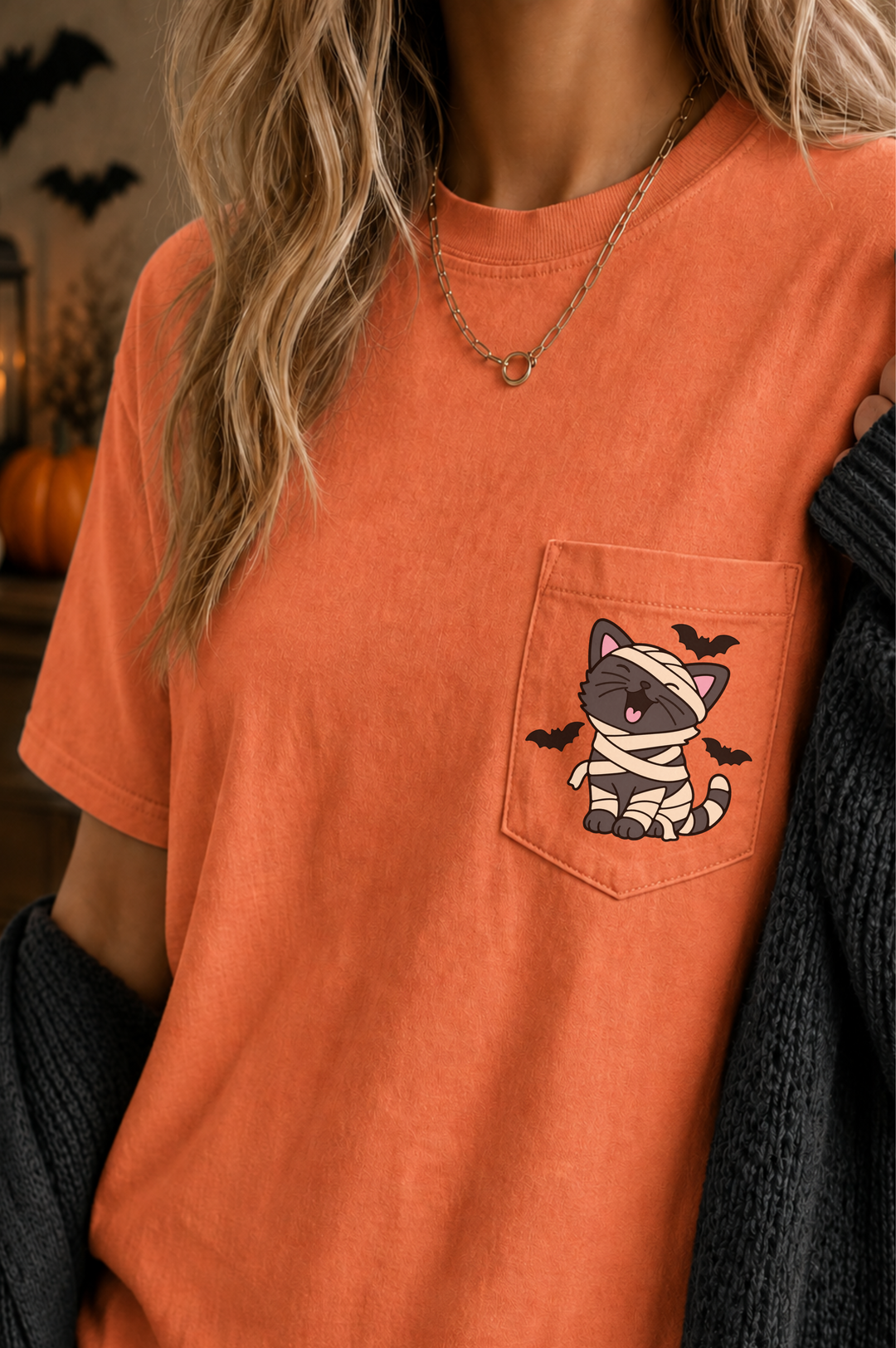 by PrepO: Mummy Kitten Pocket Tee by Prep Obsessed (Ships in 1-2 Weeks)