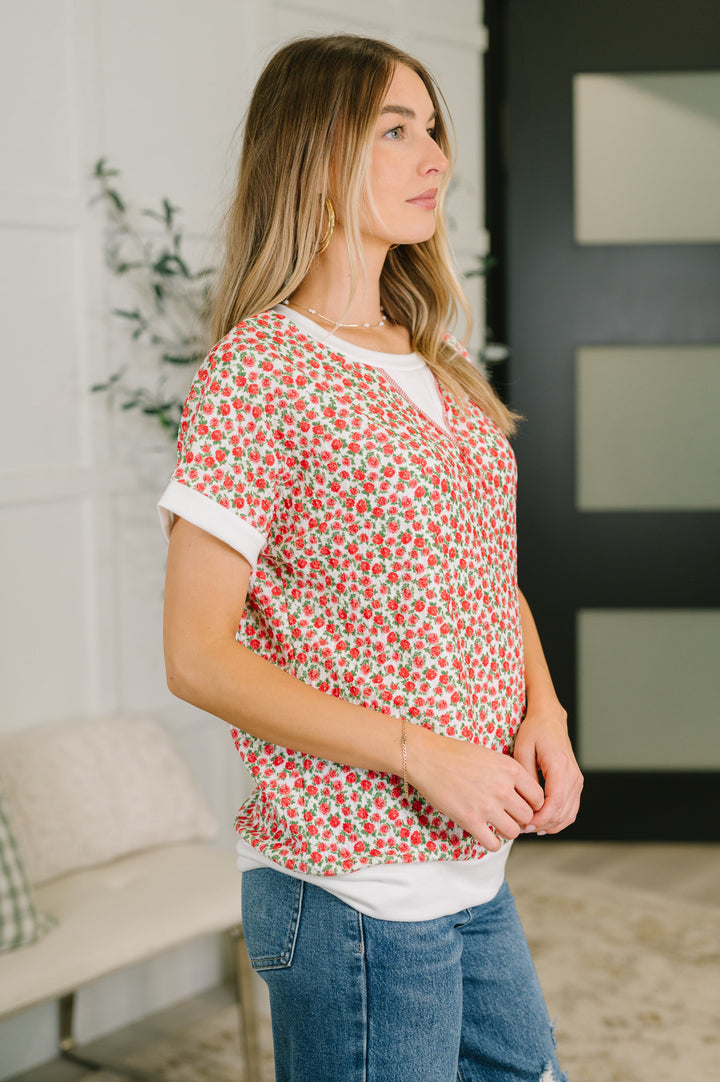 Vivid Memories Relaxed Top in Tomato Red - 5/15