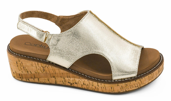 SHOE PARTY! Volta II Gold Crinkle Metallic by Corkys (Ships in 2-3 Weeks)